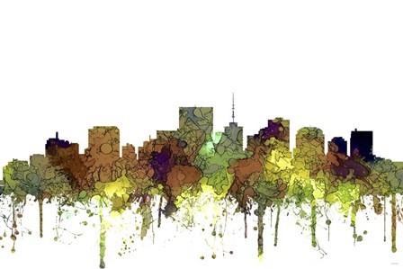 Richmond Virginia Skyline - Safari Buff by Marlene Watson art print