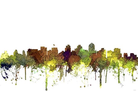 San Diego California Skyline - Safari Buff by Marlene Watson art print