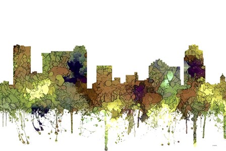 St Petersburg Florida Skyline - Safari Buff by Marlene Watson art print