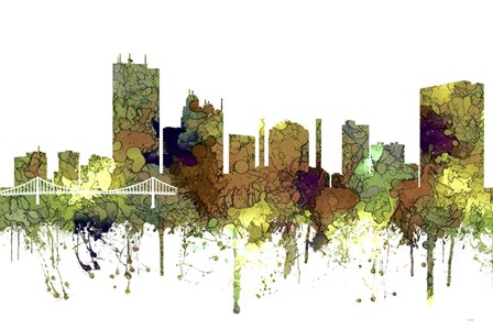 Toledo Skyline - Safaro Buff by Marlene Watson art print