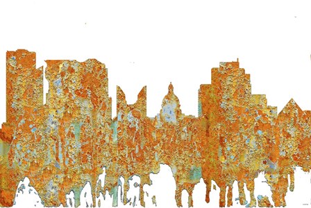 Edmonton Alta Skyline - Rust by Marlene Watson art print