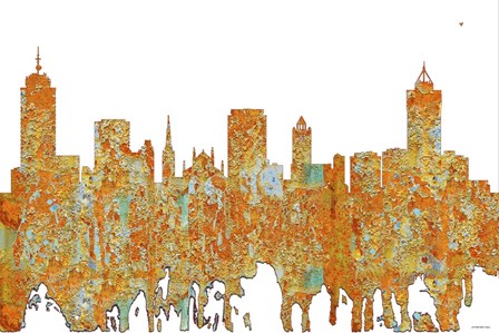 Hamilton OntSkyline - Rust by Marlene Watson art print