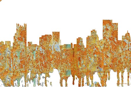 Pittsburgh Pennsylvania - Rust by Marlene Watson art print