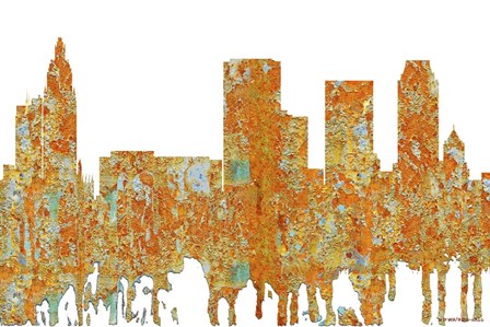 Tulsa Oklahoma - Rust by Marlene Watson art print
