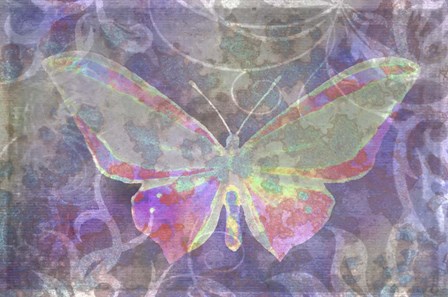 Purple Pink Butterfly Watercolor by Cora Niele art print