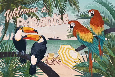 Welcome to Paradise I by Janelle Penner art print