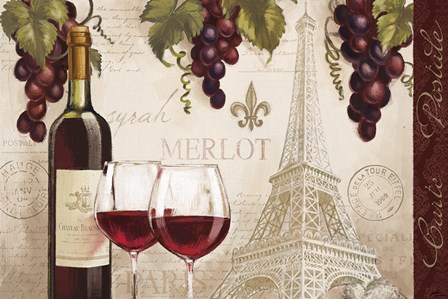 Wine in Paris II by Janelle Penner art print