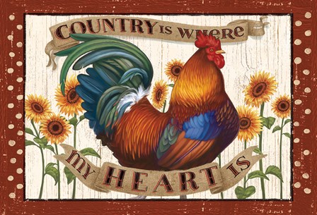 Country Heart I Dots by Janelle Penner art print