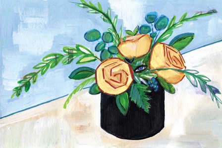 Yellow Centerpiece by Anne Seay art print