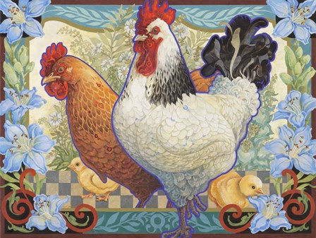 The Barnyard Brood by David Galchutt art print