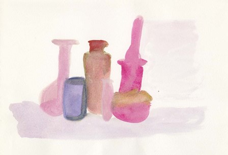 Pink Bottles by Fernanda Franco art print