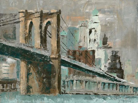 Brooklyn Bridge Cityscape by Marie-Elaine Cusson art print