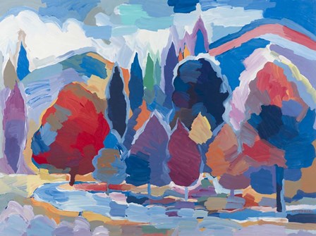 Stream Side Gathering #2 by Hooshang Khorasani art print