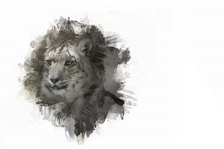 Expressions Snow Leopard 2 by Jai Johnson art print
