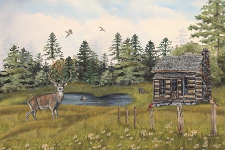 Wilderness Lodge by Jean Plout art print
