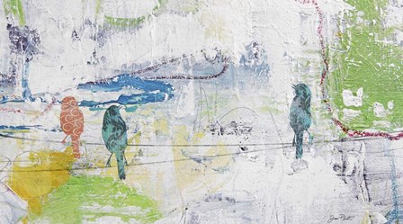 Bird Trio On Wires by Jean Plout art print