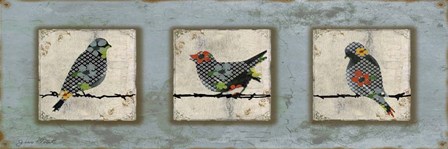 Bird Trio by Jean Plout art print