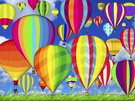 Hot Air Balloons by Jean Plout art print
