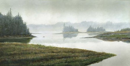 River in the Rain by John Morrow art print