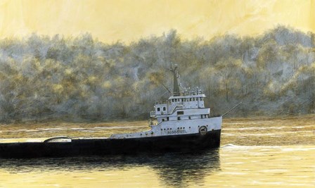 Up the Hazy River by John Morrow art print