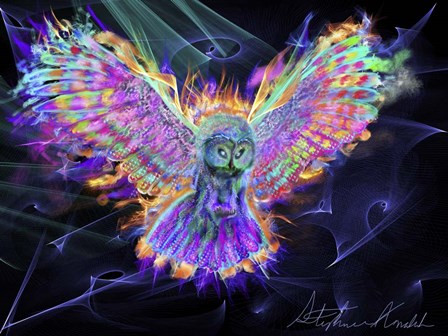 Electric Owl 2 by Stephanie Analah art print