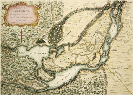 The Isles Of Montreal 1761 by Vintage Lavoie art print