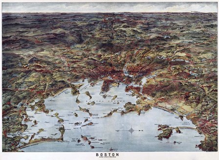 Boston Harbor 1905 Anniversary of Tea Party by Vintage Lavoie art print