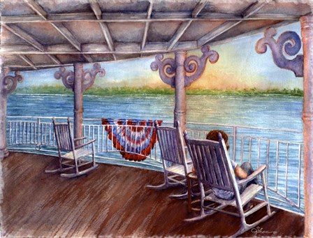 Rockin on the River by Sher Sester art print