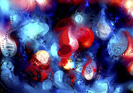 Structure Red-Blue by RUNA art print