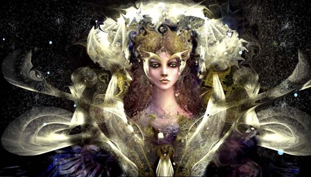 Girl With Yellow Eyes by RUNA art print