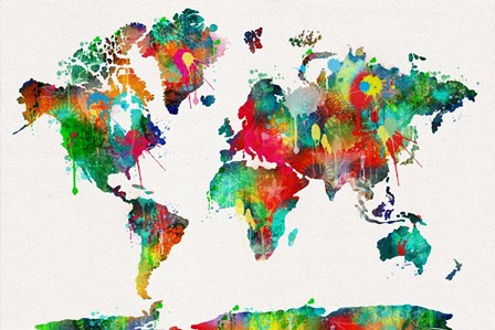 World Map 2 by ALI Chris art print