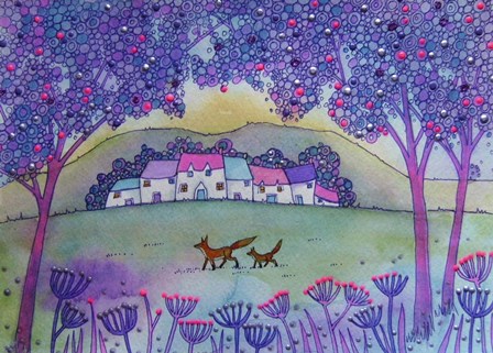 Fox And Cub by Angie Livingstone art print