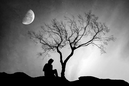 Alone by Ata Alishahi art print