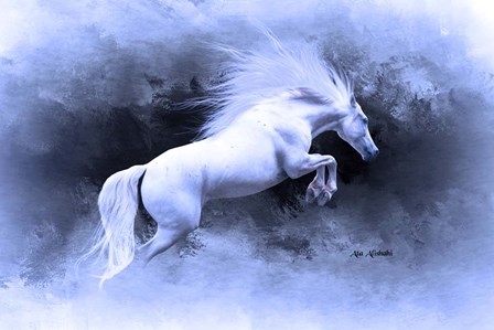 White Horse by Ata Alishahi art print