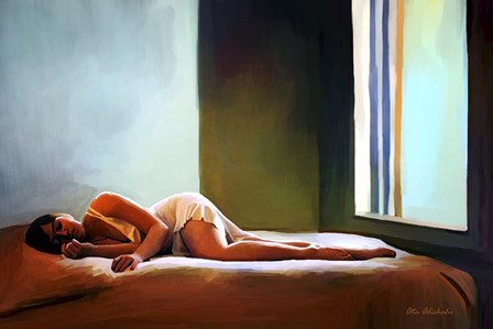Sleeping Lady by Ata Alishahi art print