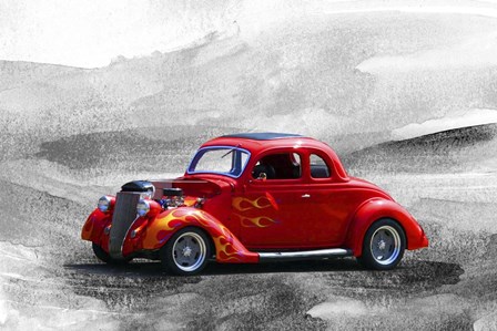 Red Car2 by Ata Alishahi art print