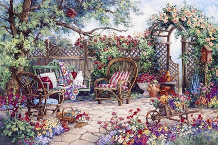 Grandmothers Flower Garden by Barbara Mock art print