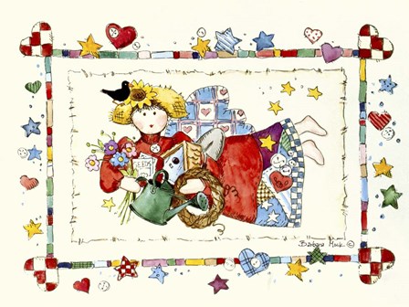 Gardening Angel by Barbara Mock art print