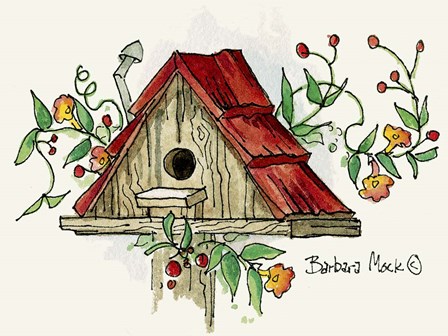 Old Homestead by Barbara Mock art print