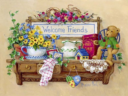 Welcome Friends by Barbara Mock art print