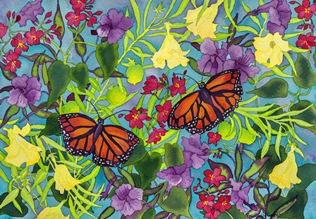 Rainbows &amp; Butterflies by Carissa Luminess art print