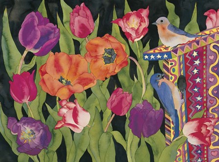 Gypsy Bluebird House by Carissa Luminess art print