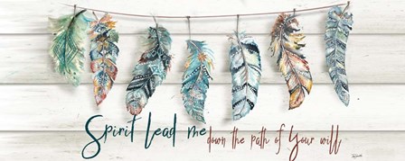 Tribal Feathers Sign by Tre Sorelle Studios art print