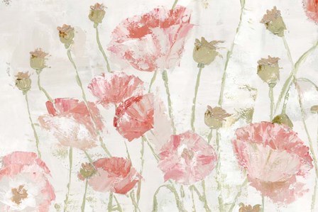 Poppies in the Wind Blush Landscape by Marie-Elaine Cusson art print