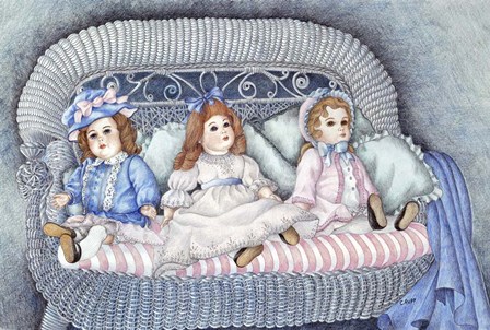 Grandma's Dolls by Carol J Rupp art print