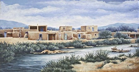 Pueblo by Carol J Rupp art print