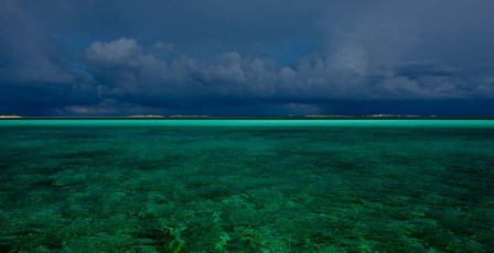 Cloudscape over Caribbean sea, Great Exuma Island, Bahamas by Panoramic Images art print