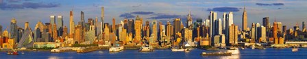 Panoramic View of Manhattan Skyline by Panoramic Images art print