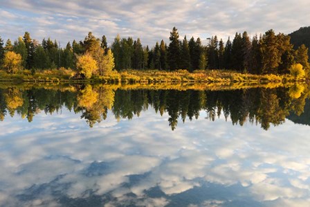 Reflection of Clouds on Water, Grand Teton National Park, Wyoming by Panoramic Images art print