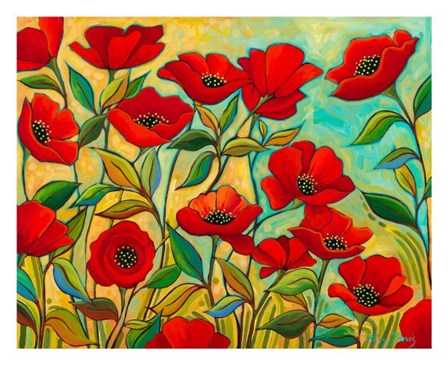 Poppy Garden by Peggy Davis art print